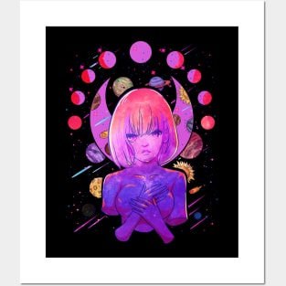 Galactic Celestial Princess Manga Anime Girl Goth Posters and Art